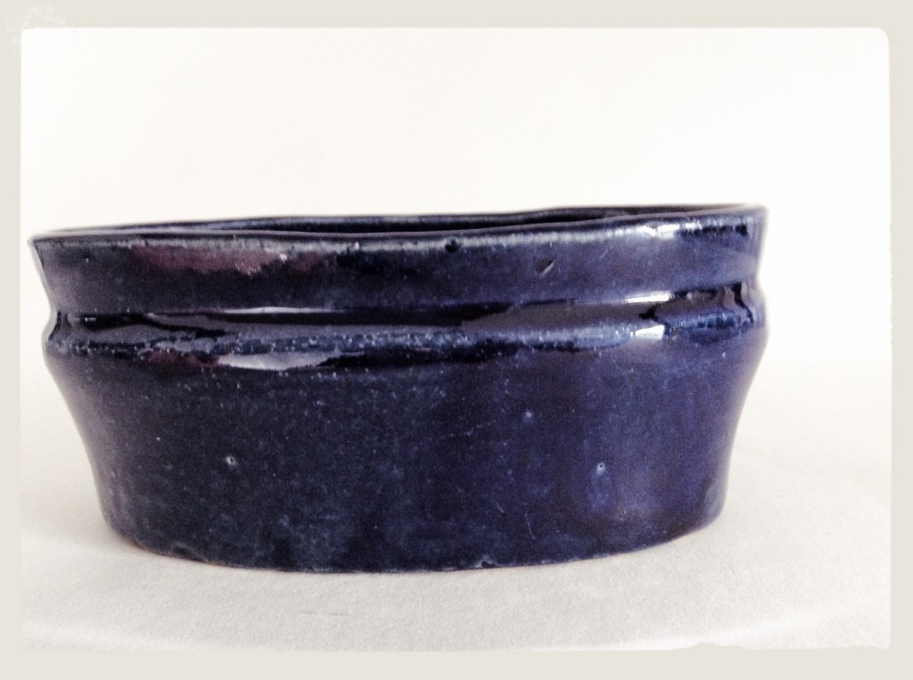 blue oval pot