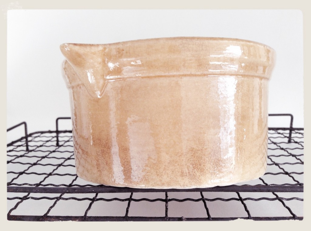 french pate pot on rack