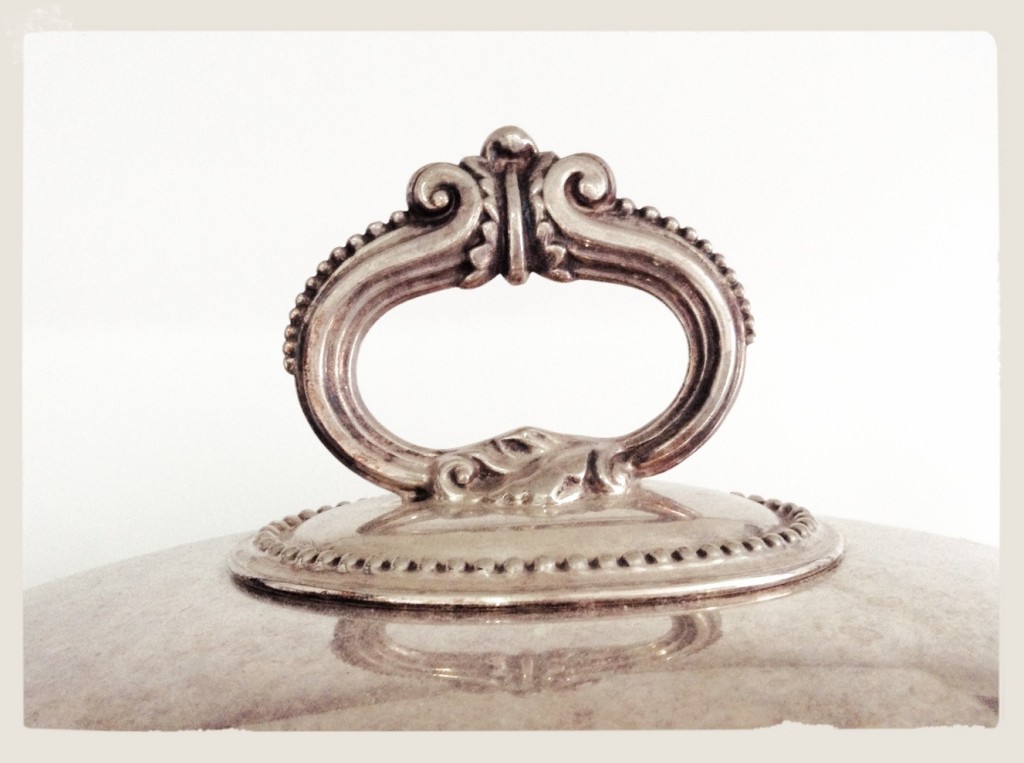 handle silver dish cover